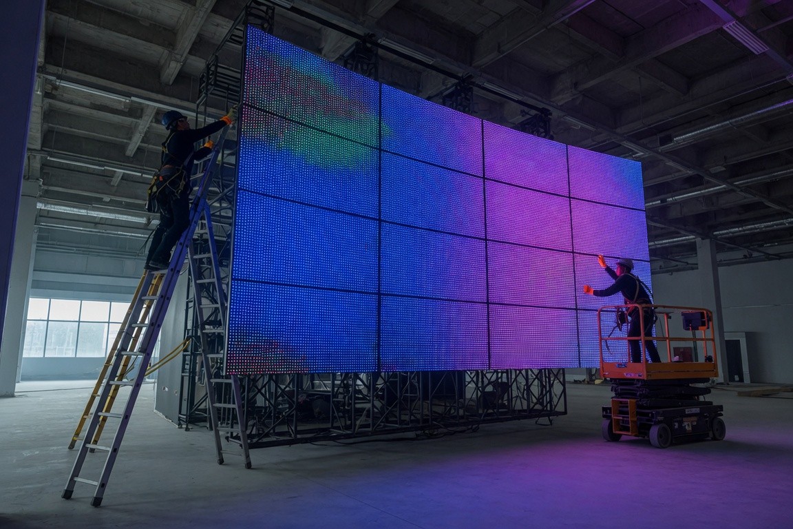 Установка LED экранов